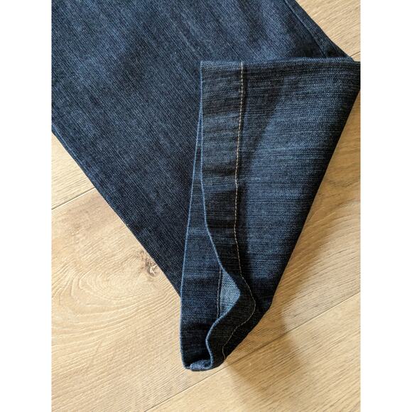 Bill Blass Jeans High Rise Wide Leg Dark Denim Y2K Contrast Stitching Size 14 - Picture 8 of 10